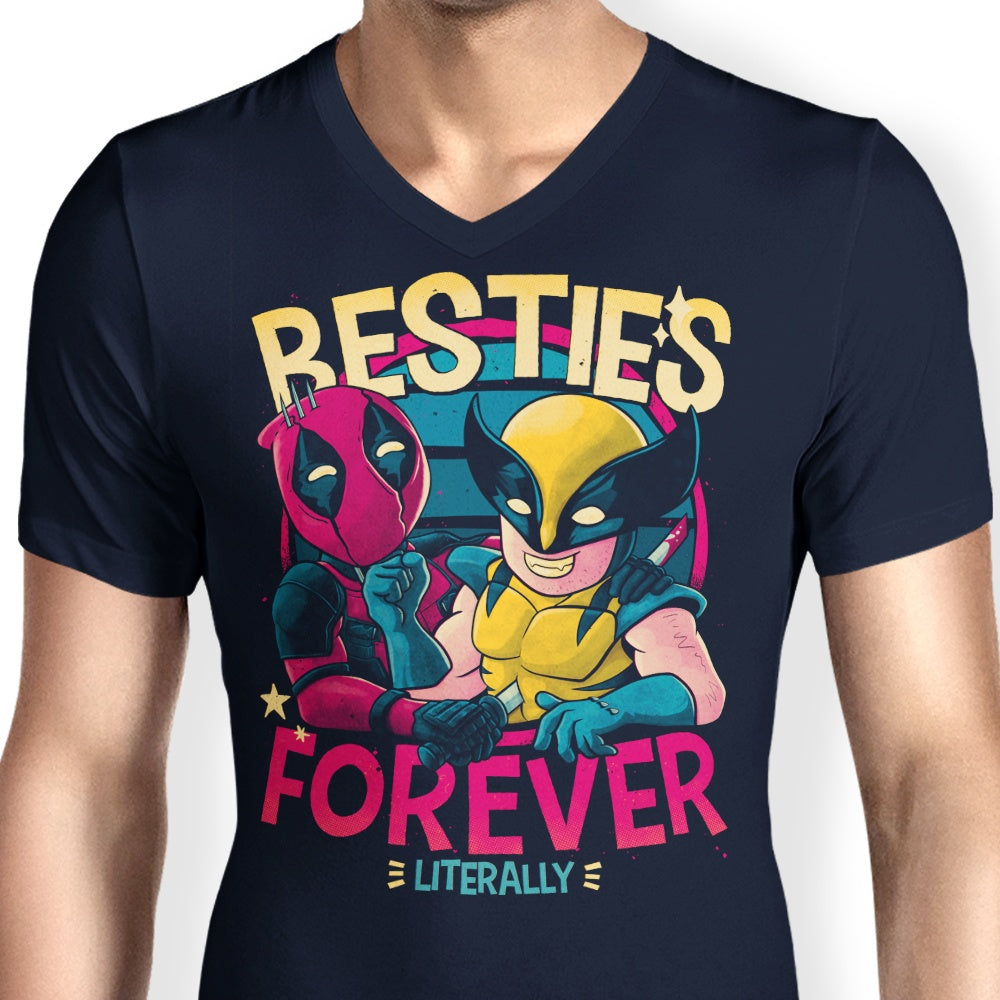 Forever Besties - Men's Stylish V-Neck T-Shirt