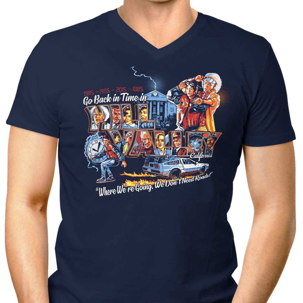 Travel Back in Style - Men's V-Neck T-Shirt