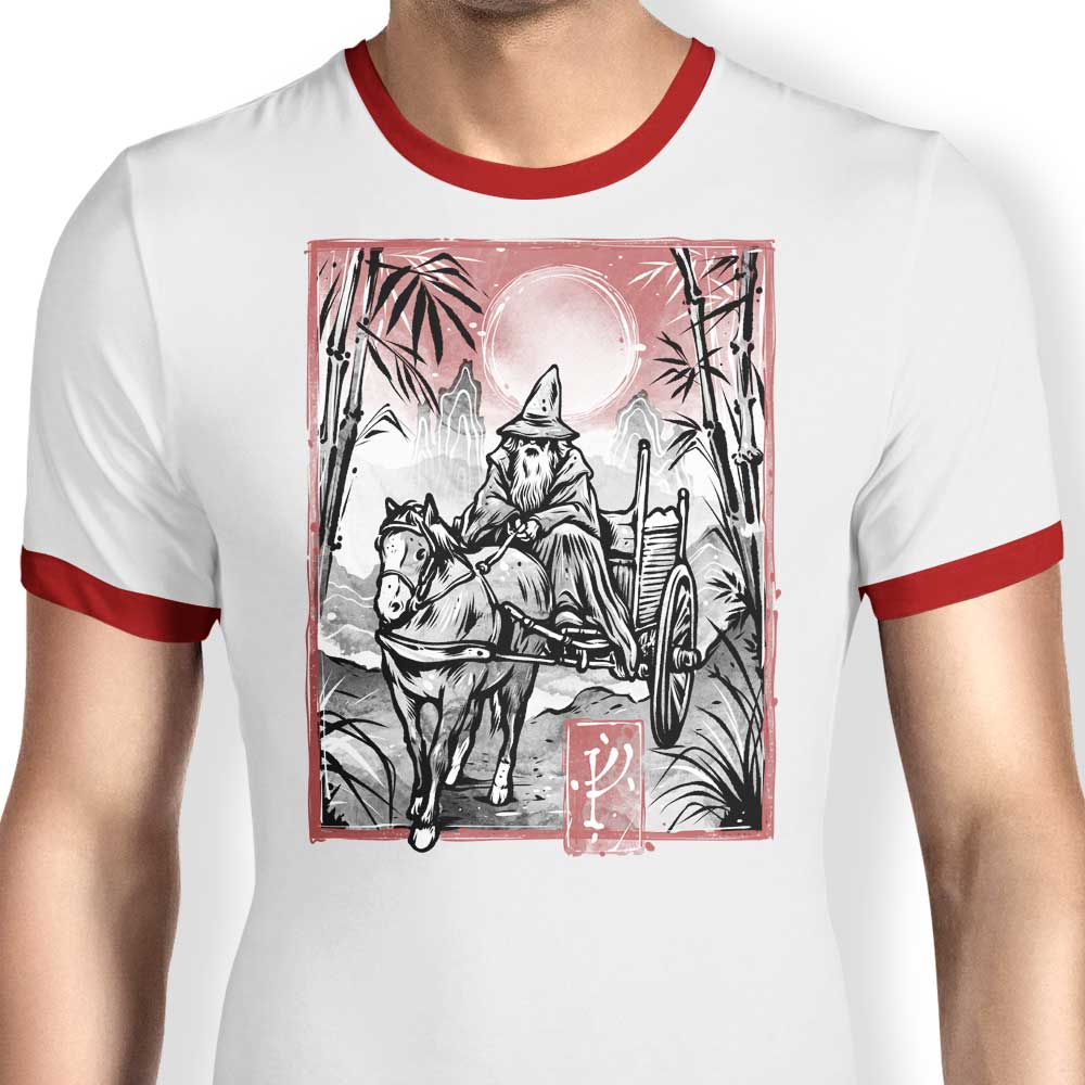 Stylish Grey Ringer T-Shirt for the Adventurous Traveler