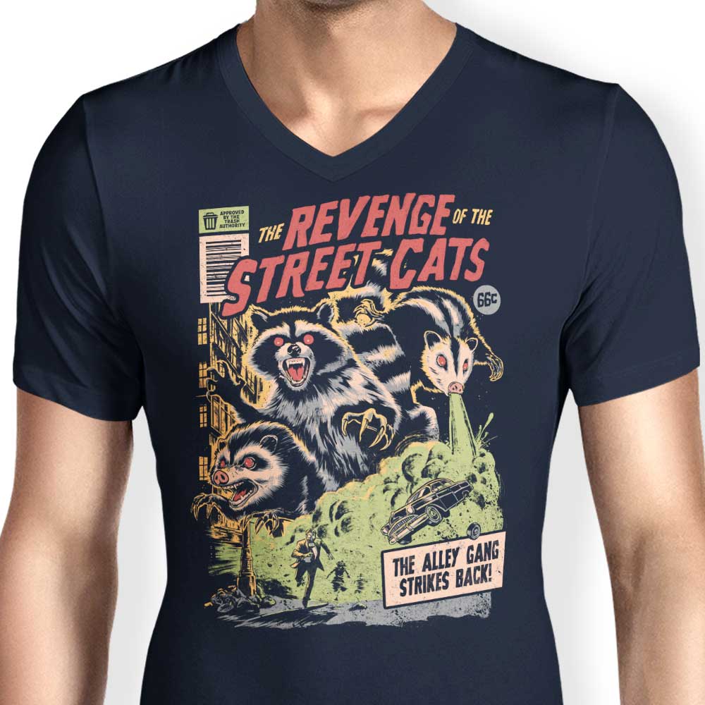 Men's V-Neck T-Shirt - The Revenge of the Alley Cats