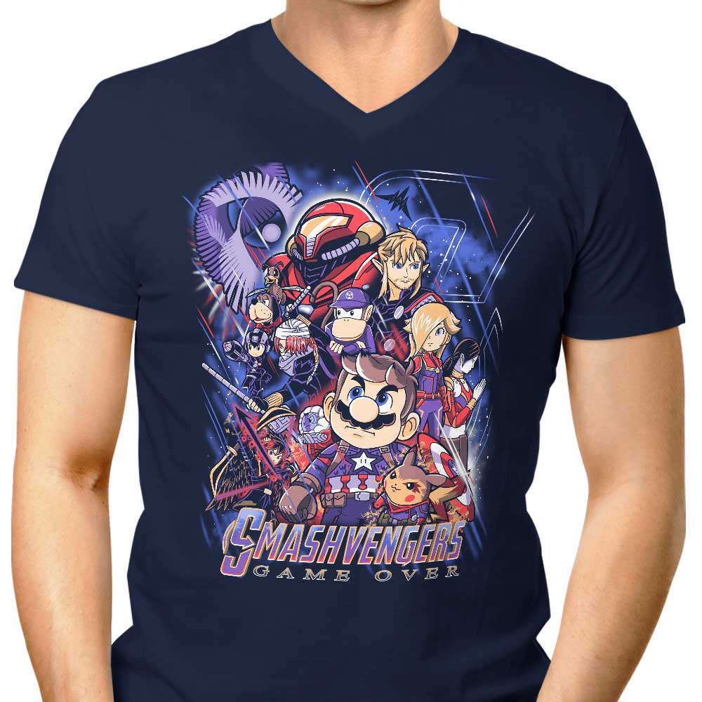 Prime Premne Design Men's Stylish V-Neck Smash Over T-Shirt