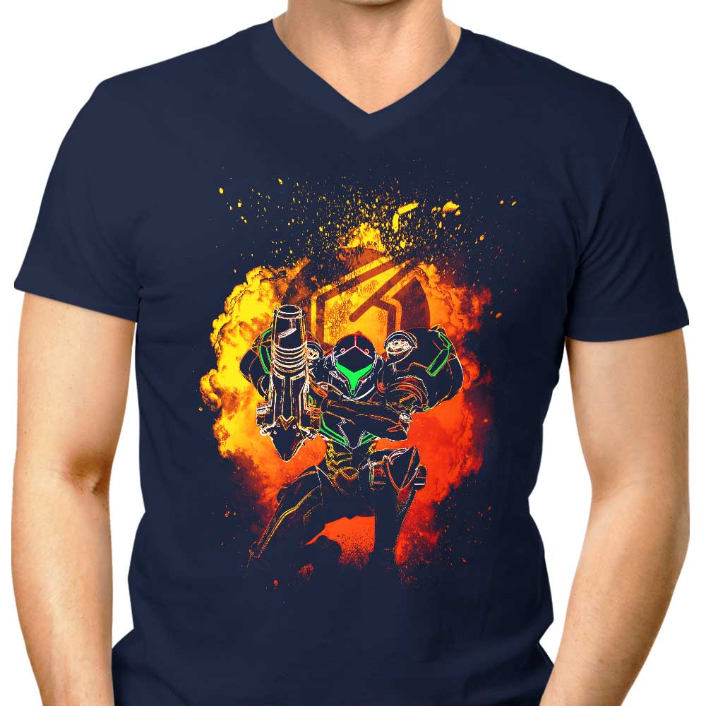 Men's Stylish V-Neck with the Soul of Samus Design
