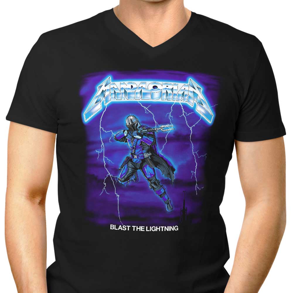 Men's V-Neck T-Shirt - Blast the Lightning Style