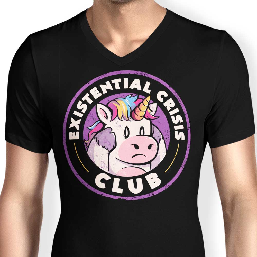 Men's Fashionable V-Neck T-Shirt from Existential Crisis Club