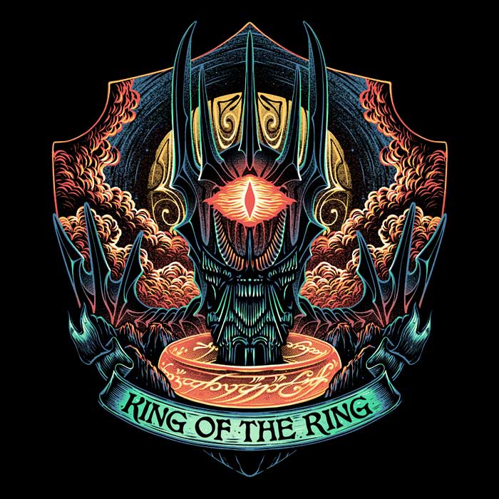 The King of the Ring - Stylish Ringer T-Shirt by Glitchygorilla