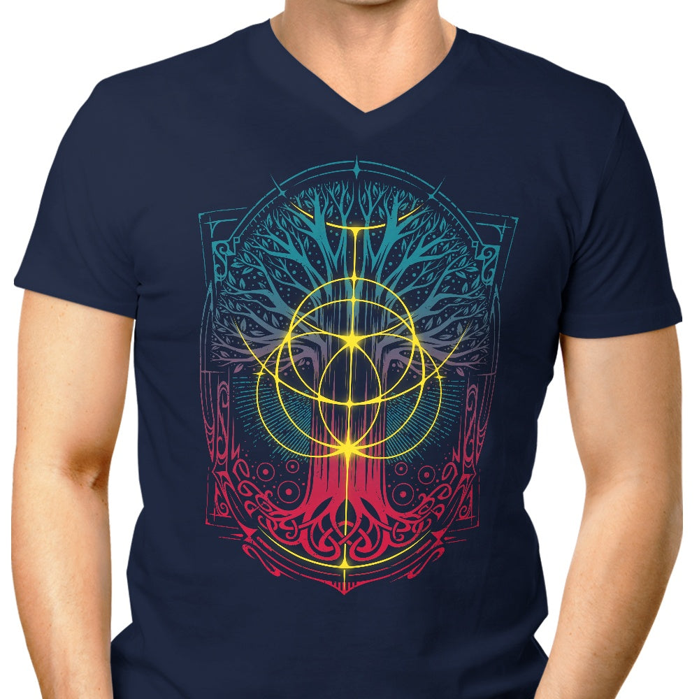 Alternative Golden Ring Design Men's V-Neck T-Shirt
