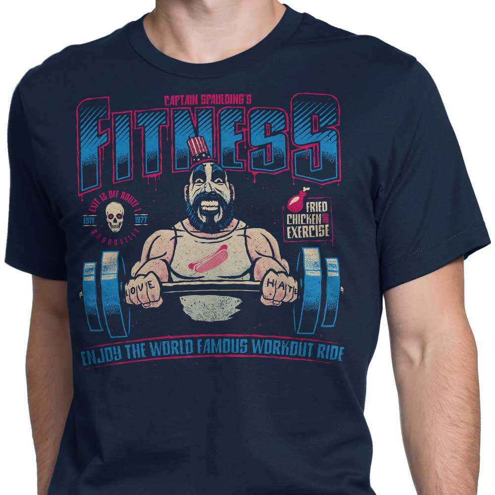 Men's 'Fried Chicken and Exercise' Apparel: T-Shirts in Various Sizes
