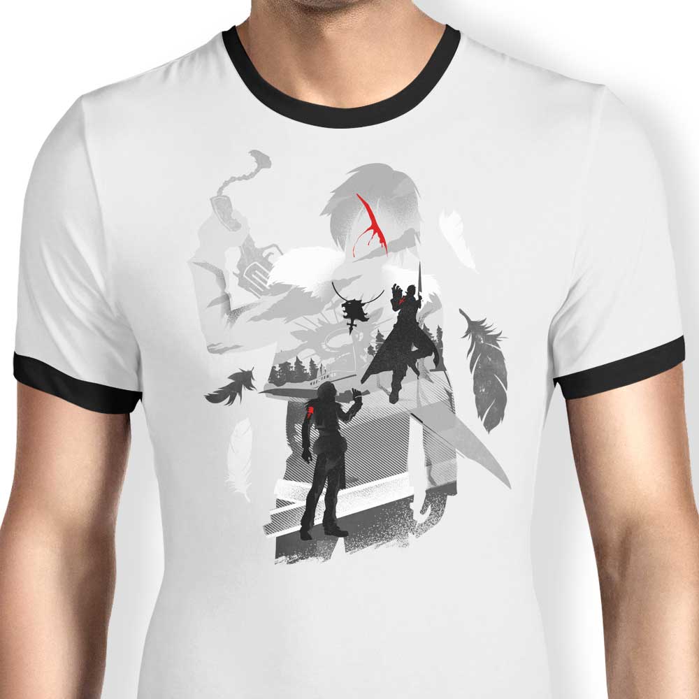 Hypertwenty Gunblade Rivals Stylish Ringer T-Shirt for Fashion Enthusiasts