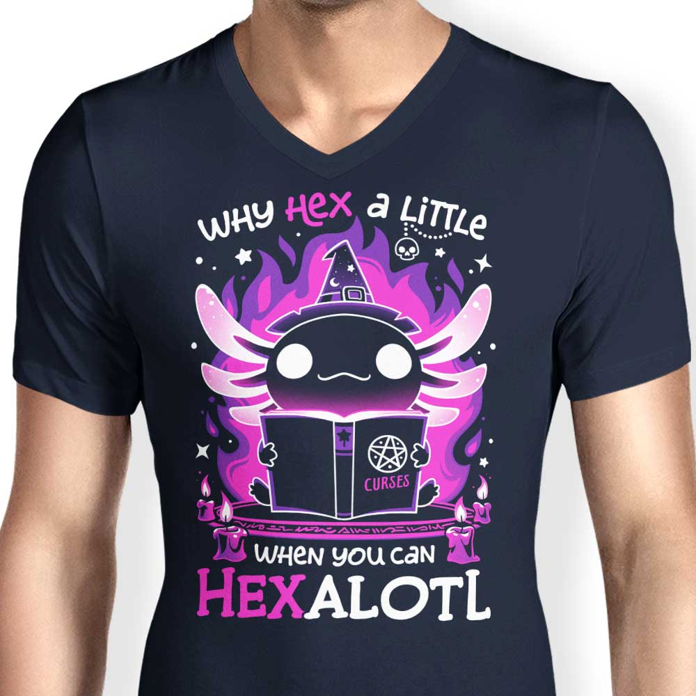 Stylish Men's Hexalotl V-Neck Shirt
