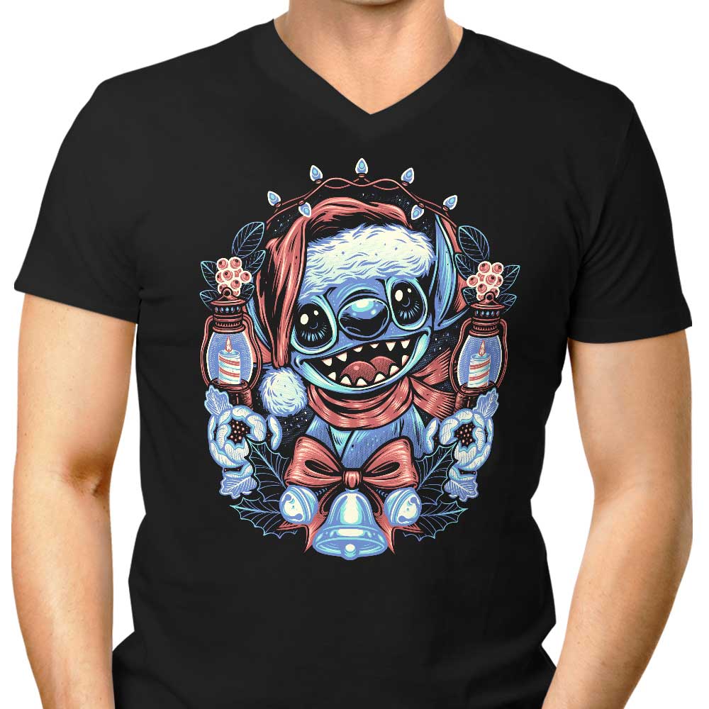 Unique Christmas Alien Design - Men's Stylish V-Neck
