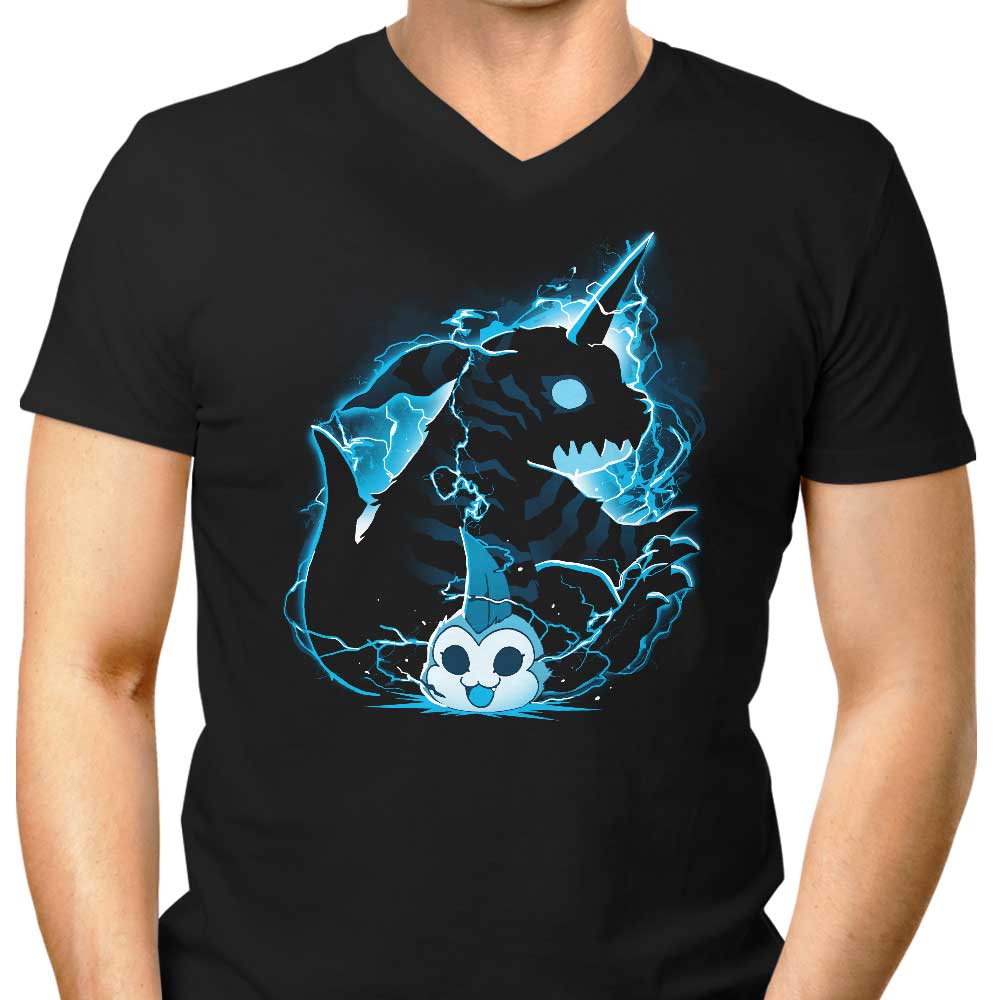 Digital Friendship - Stylish Men's V-Neck T-Shirt