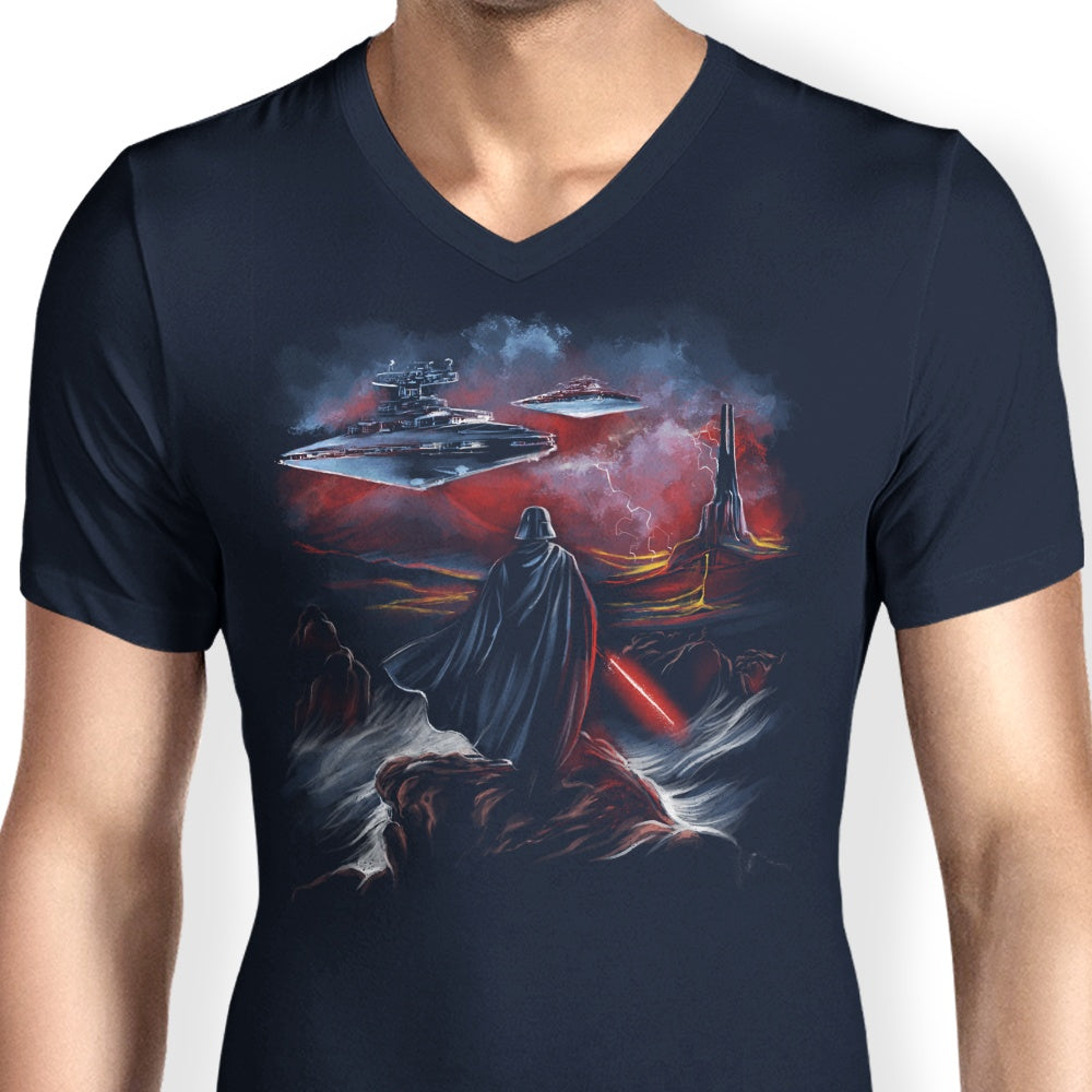 Men's Stylish V-Neck - Dark Side Wanderer