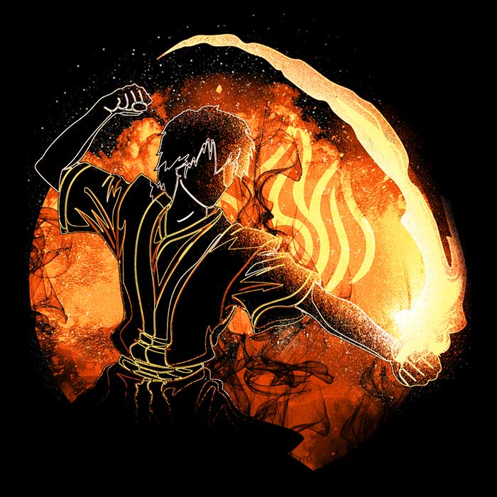 Men's Stylish V-Neck with Fire Soul Design