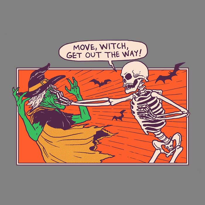 Hillary White's Move Witch Men's 100% Cotton Ringer T-Shirt