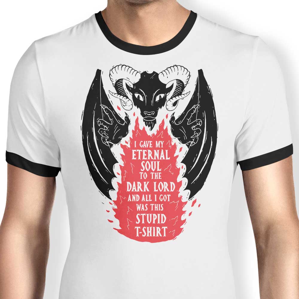 DinoMike's Not a Great Deal Men's Ringer Cotton T-Shirt