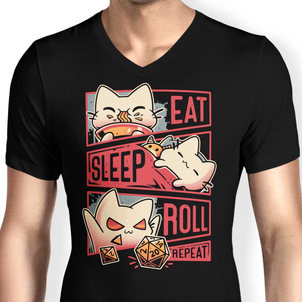 Men's Fashionable V-Neck Roleplayer Routine T-Shirt