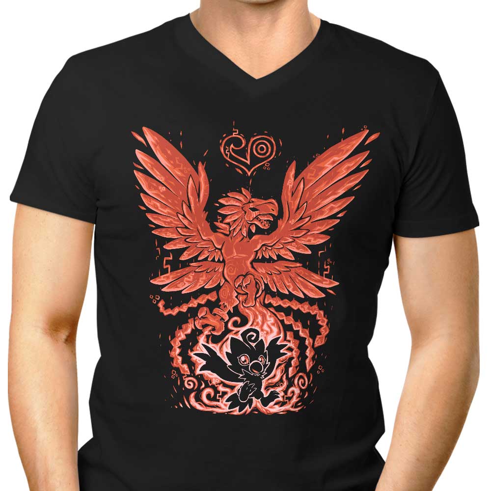 TechraNova Men's Stylish V-Neck - Digital Love Within