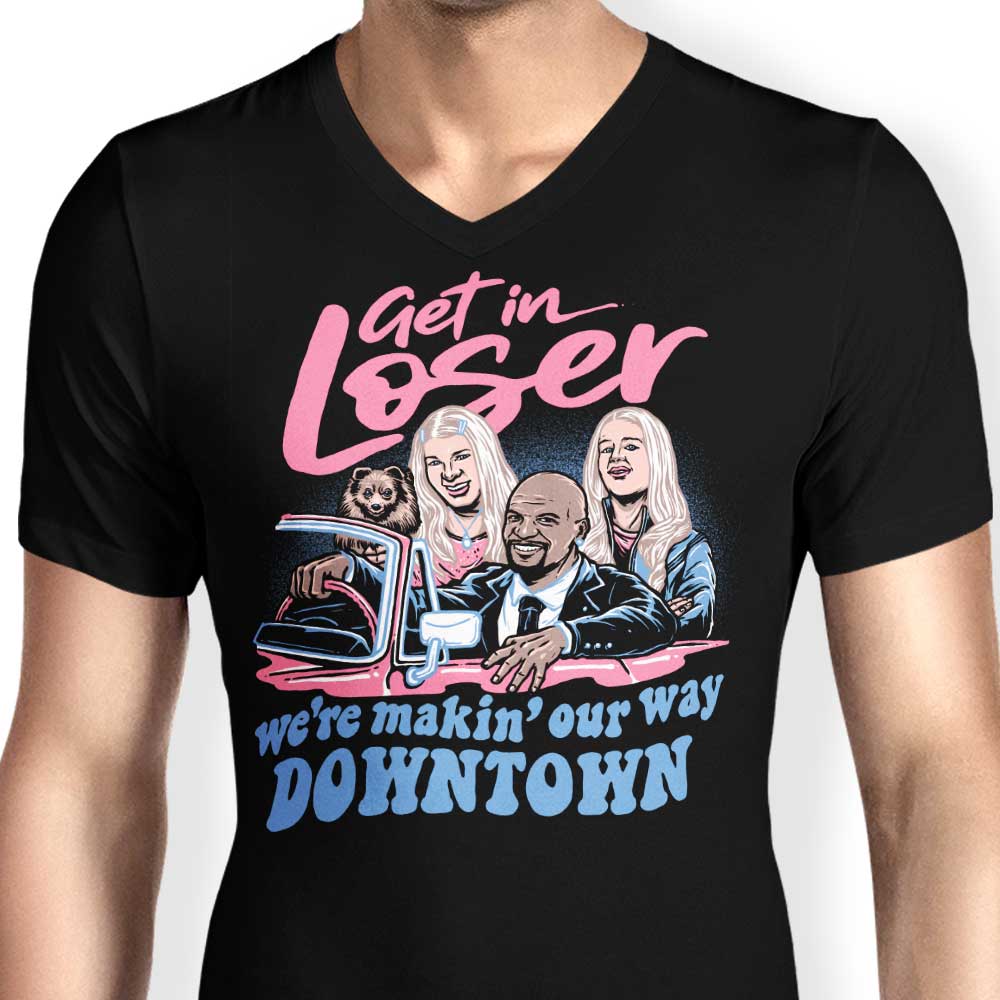 Men's Stylish V-Neck Downtown Driving T-Shirt