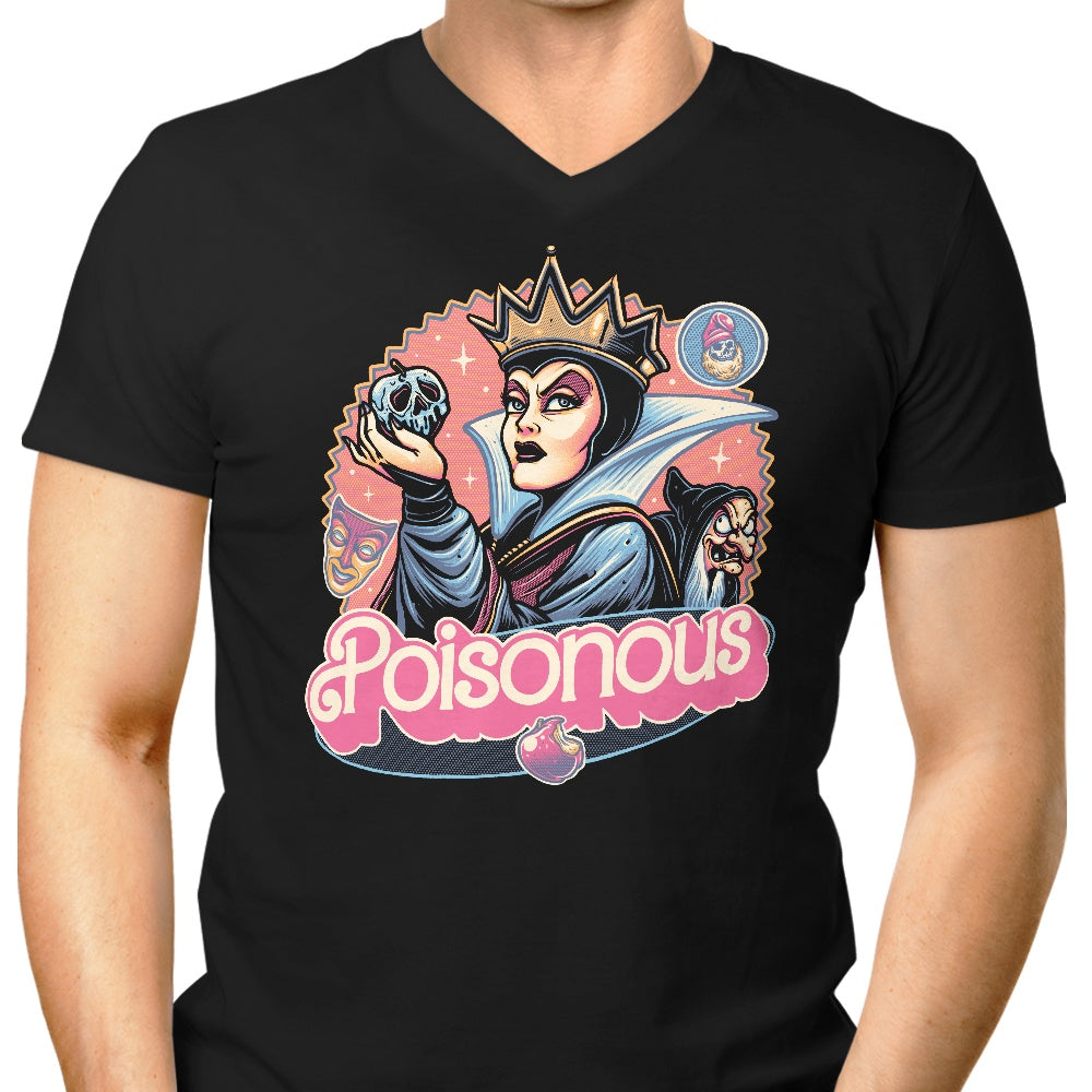Stylish Men's Poisonous Queen V-Neck Shirt