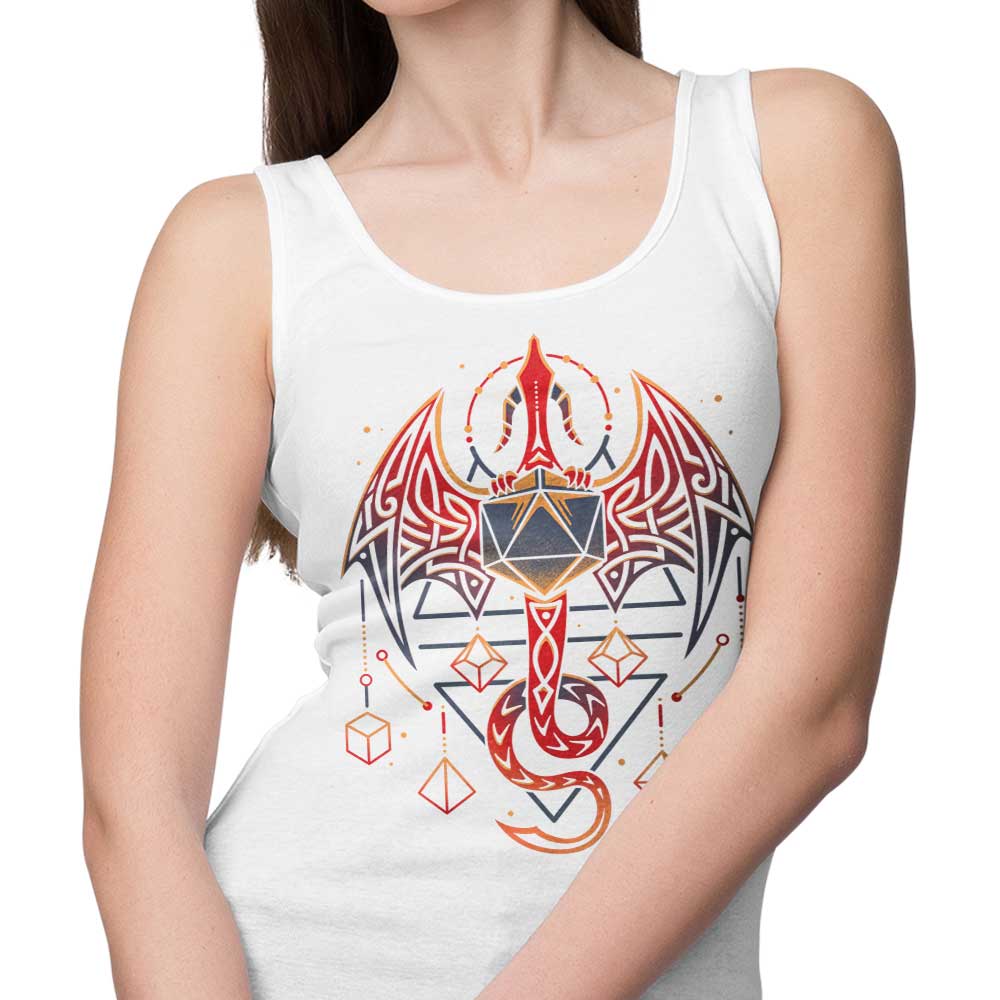 Celtic Dragon Dice Themed Tank Top for Fashion Lovers