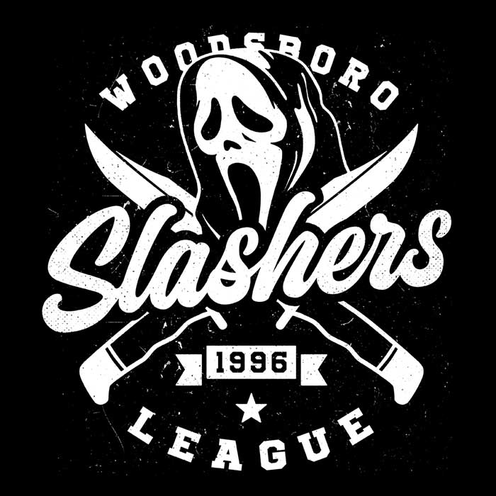 Men's Stylish V-Neck Woodsboro Slashers T-Shirt
