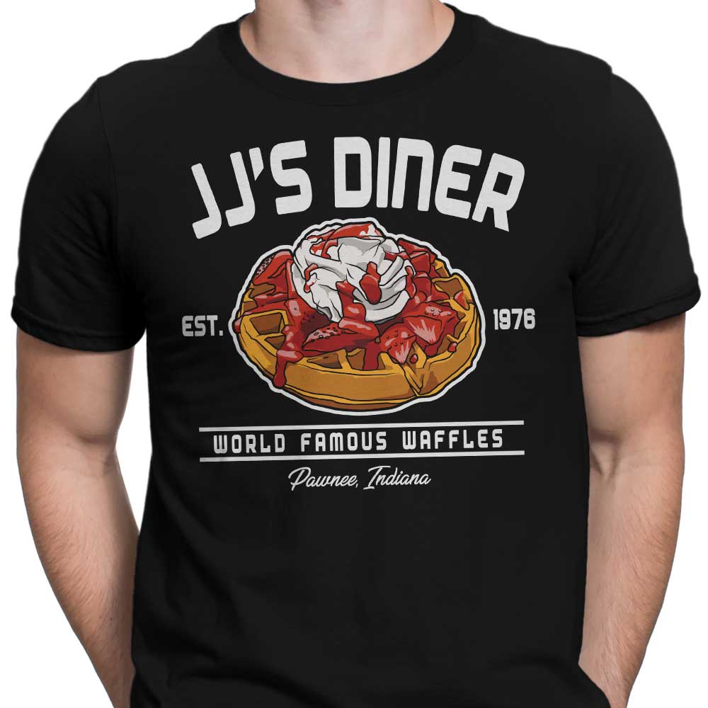 CoD Designs' Renowned JJ's Famous Waffles Brand Men's Clothing - T-Shirts and Premium T-Shirts