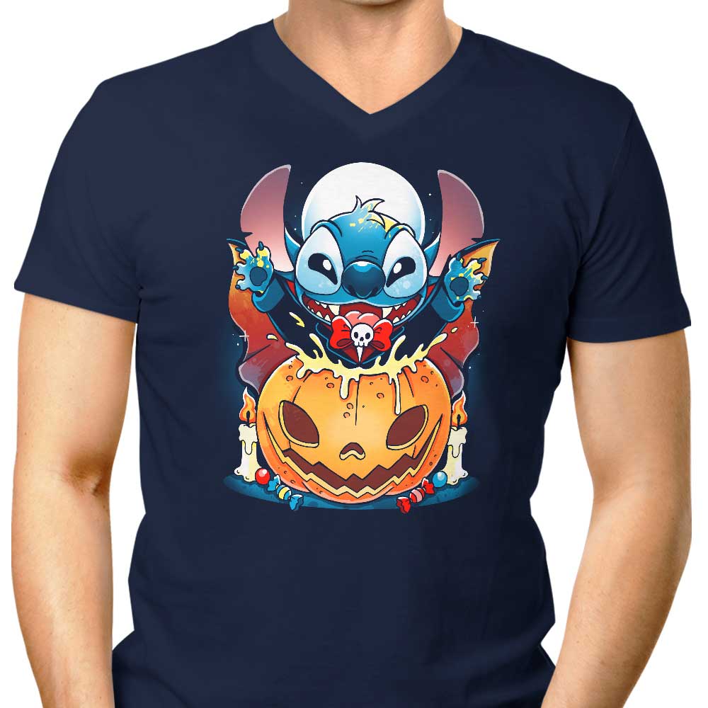 Unique Pumpkin Experiment Men's V-Neck T-Shirt