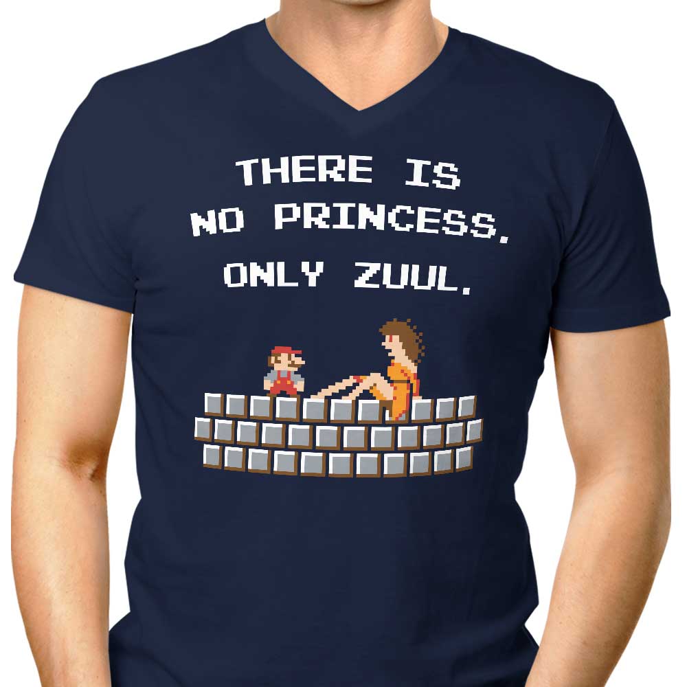 Mikehandyart Men's Stylish V-Neck 'There is No Princess' T-Shirt