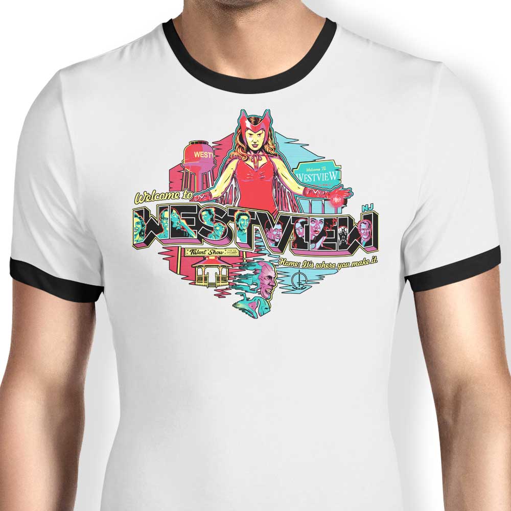 Welcome to Westview Men's Classic Ringer T-Shirt for Fashion Enthusiasts