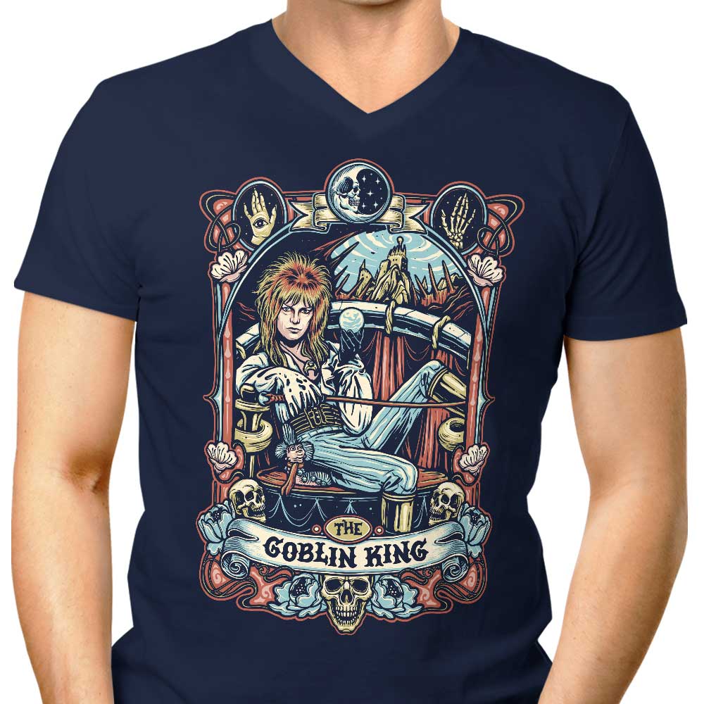 Men's V-Neck T-Shirt Inspired by The Goblin King