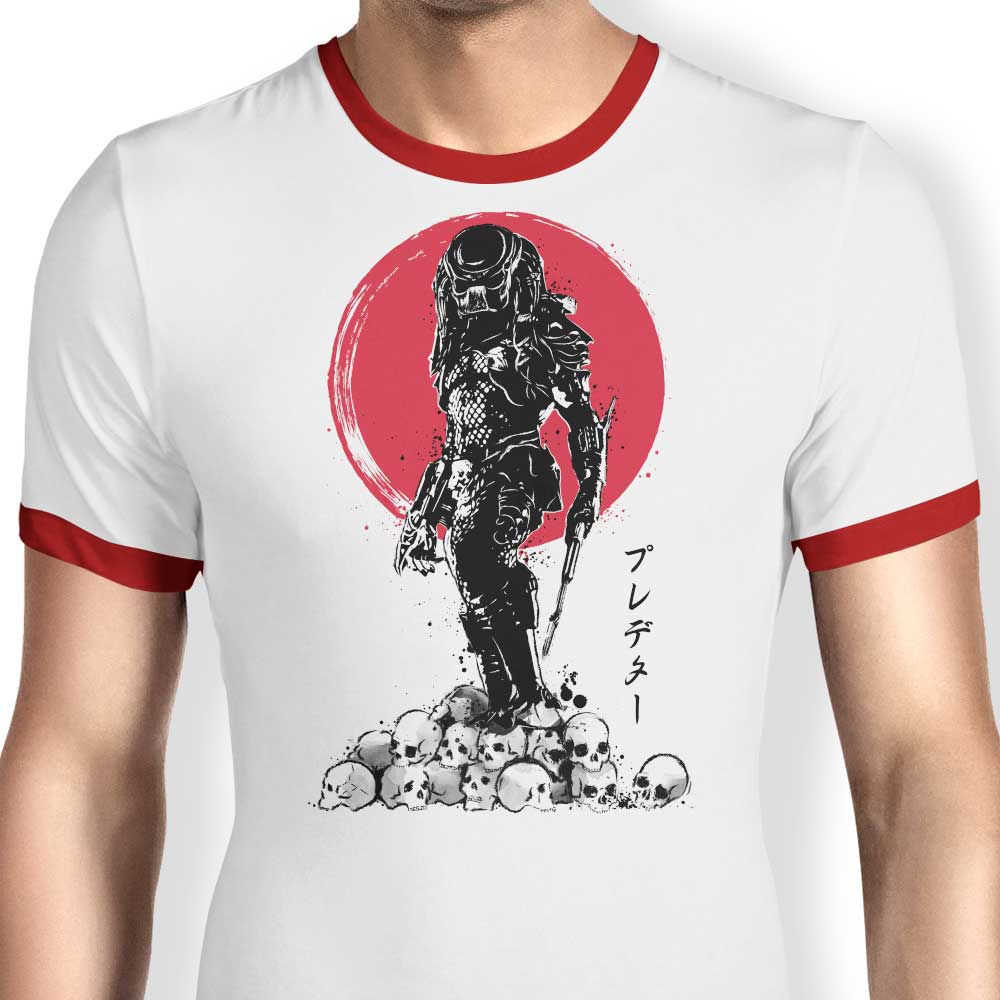 Men's 100% Cotton Yautja Hunter Ringer T-Shirt, S - 4XL Sizes