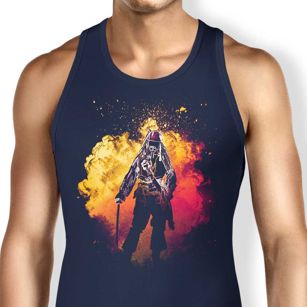Donnie Illustrations' Soul of the Black Pearl-themed Men's and Unisex/Women's Tank Tops