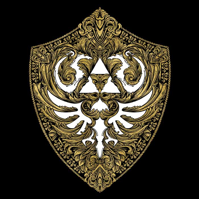 Gold Hylian Victoriana Men's Fashion Apparel - T-Shirts and Premium T-Shirts