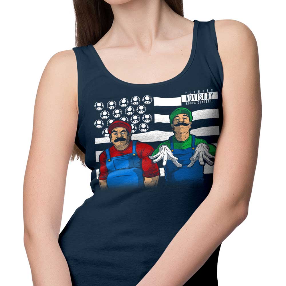 Aaron Morales Designs Bombs Over Koopas Stylish Men's and Women's Tank Tops