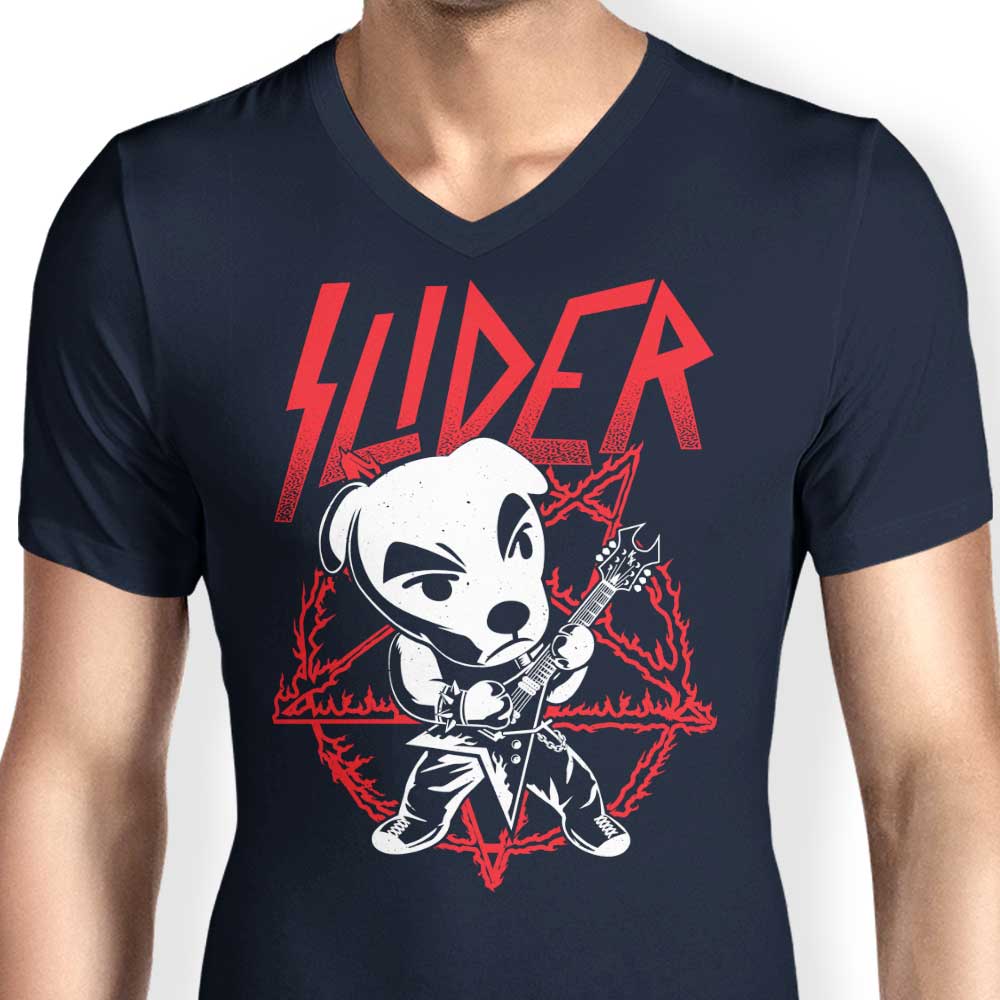 Dracula Byte's Men's Stylish V-Neck Slider Slays T-Shirt