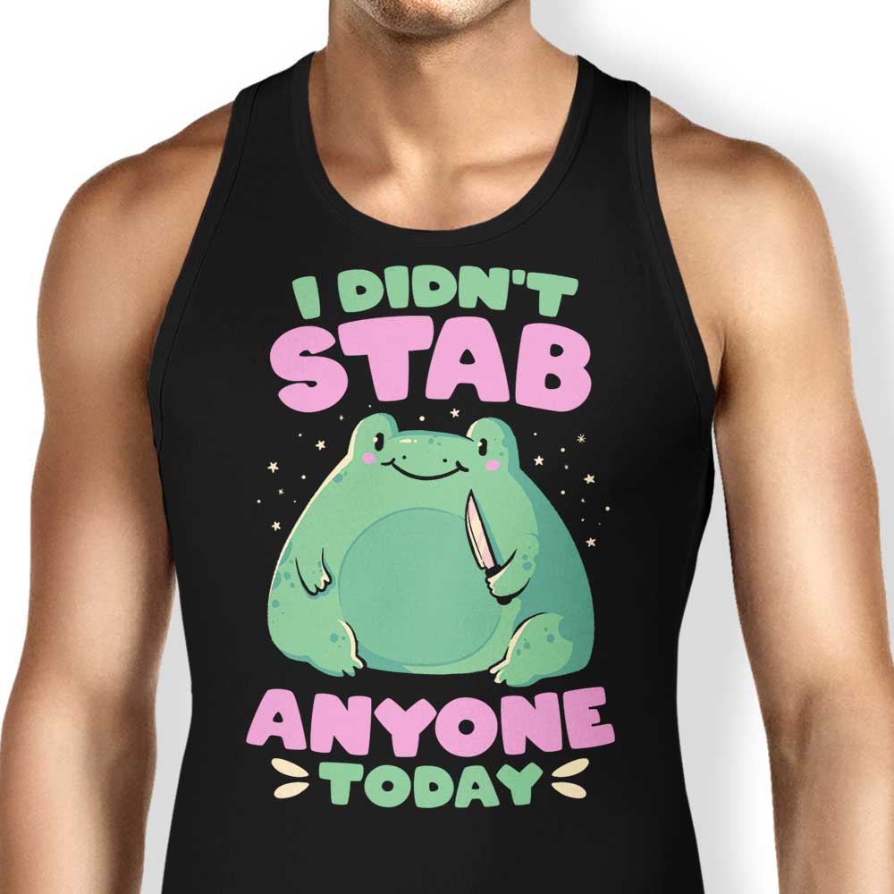 A Comfortable 'I Didn't Stab Anyone' Tank Top for Casual Wear