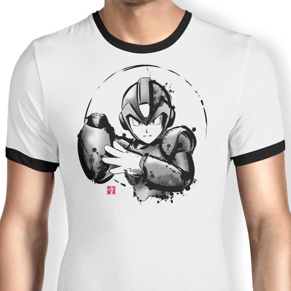 Ddjvigo's Premium 100% Cotton Ink Mega Men's Ringer T-Shirt