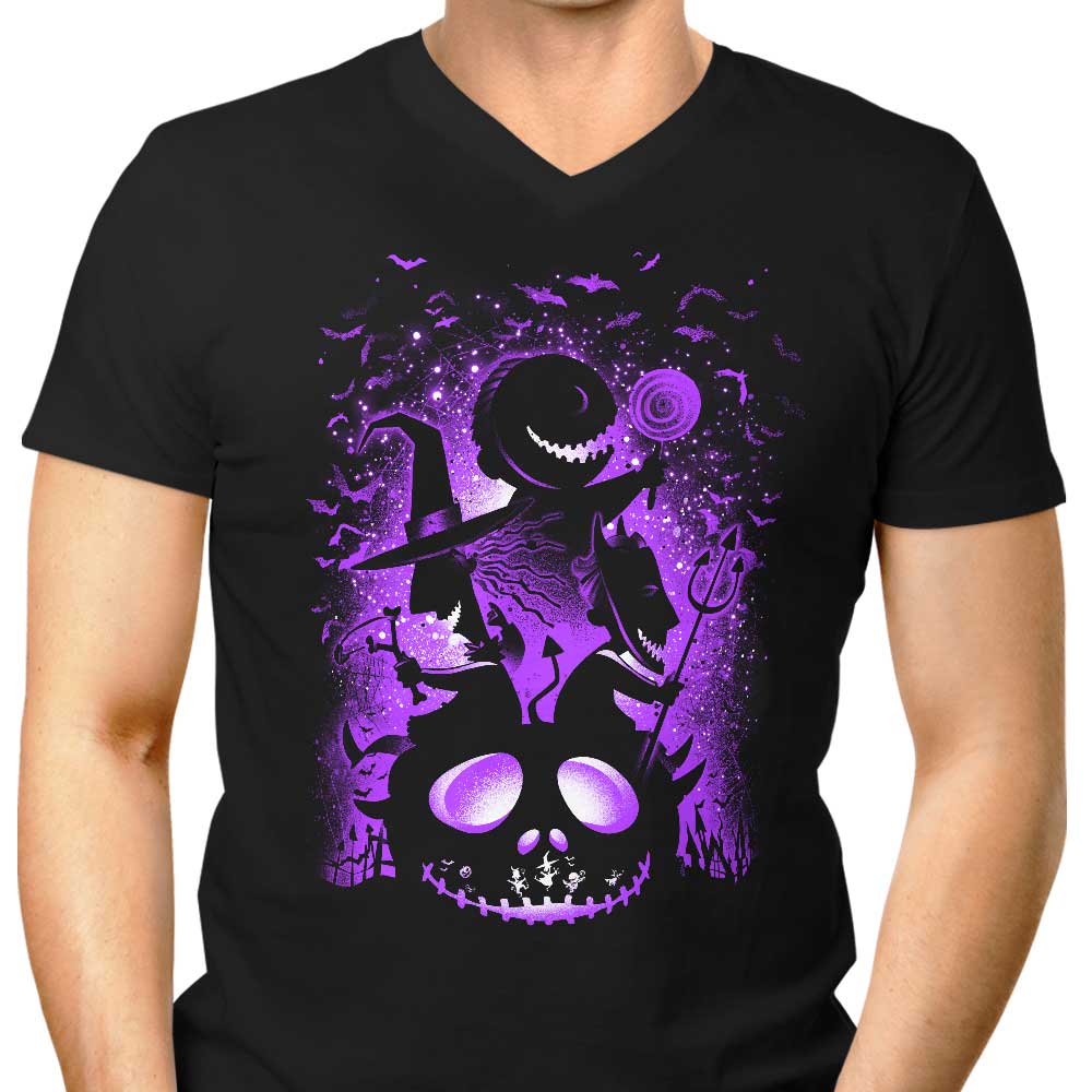 Alemaglia Men's V-Neck 'Trick or Treaters' T-Shirt