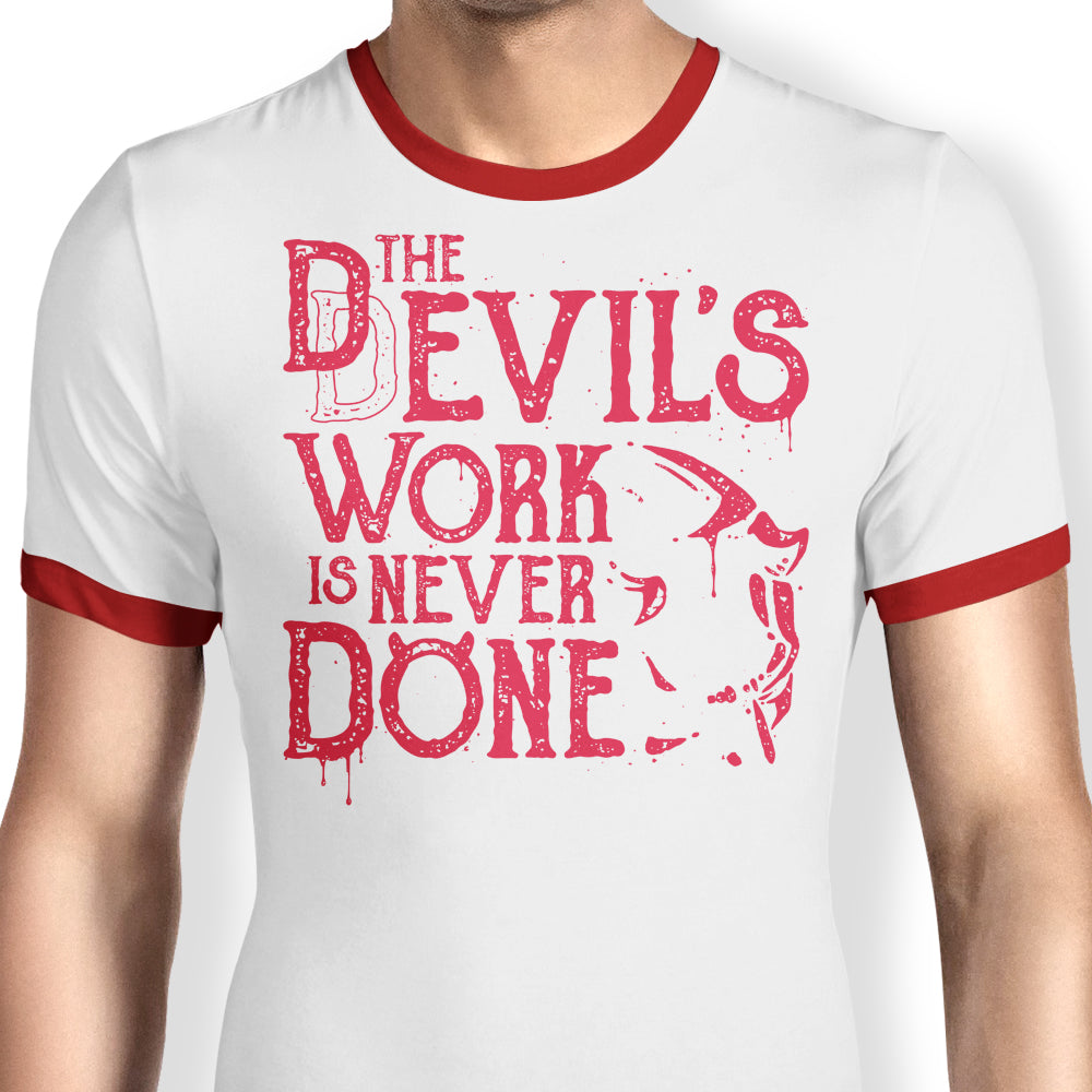 Ringer Style 'Never Give Up' T - Shirt by Teesgeex