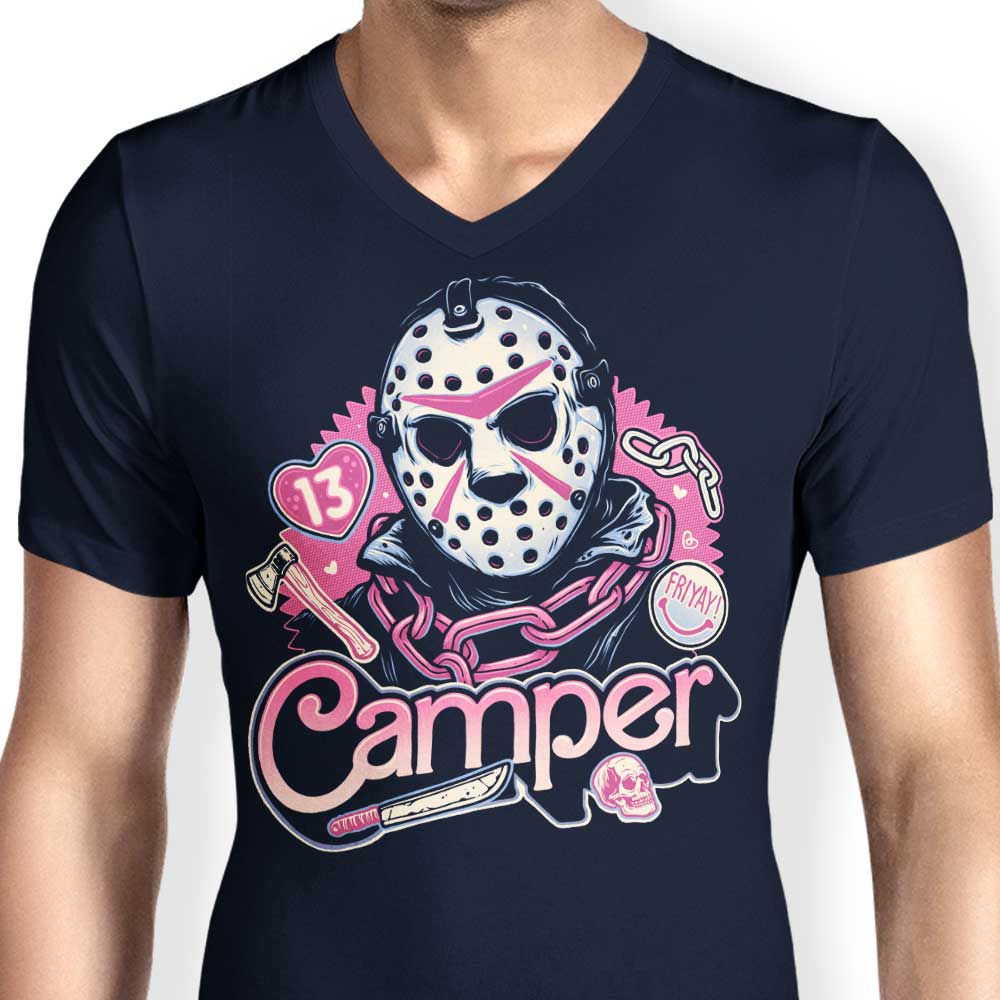 Men's Stylish V-Neck Camper Love T-Shirt