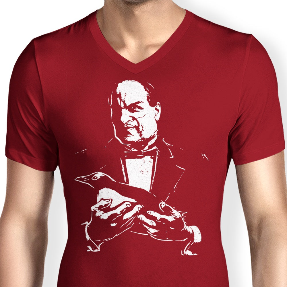 Fitas Artwork's Stylish Men's V-Neck Penguinfather Shirt