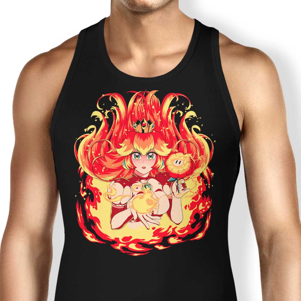 Coinbox Tees' Soft and Comfortable Peach Fire Tank Tops for Men and Women