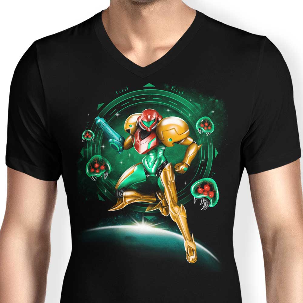 Men's V-Neck Hunting in Space T-Shirt