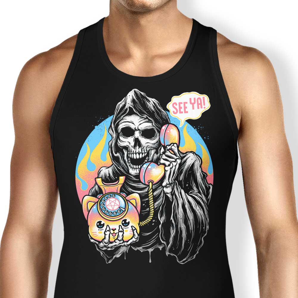 Glitchygorilla's 'Death is Calling' Comfortable Men's/Unisex and Women's Tank Tops