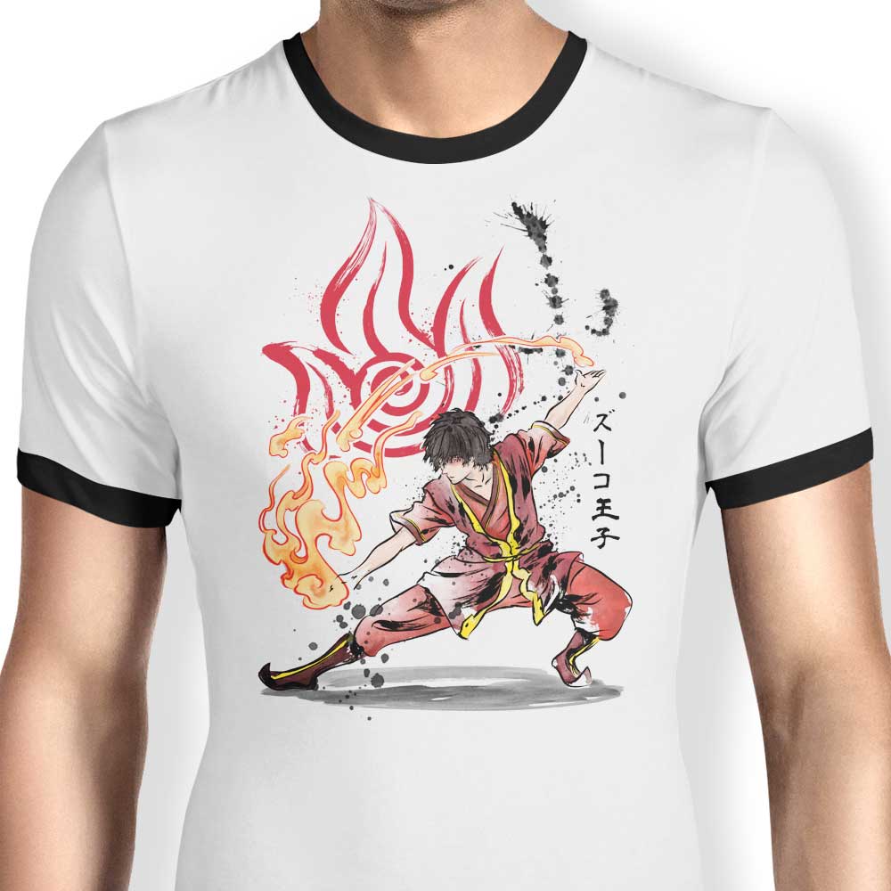The Might of the Fire Nation - Stylish Men's Ringer T-Shirt for All Sizes