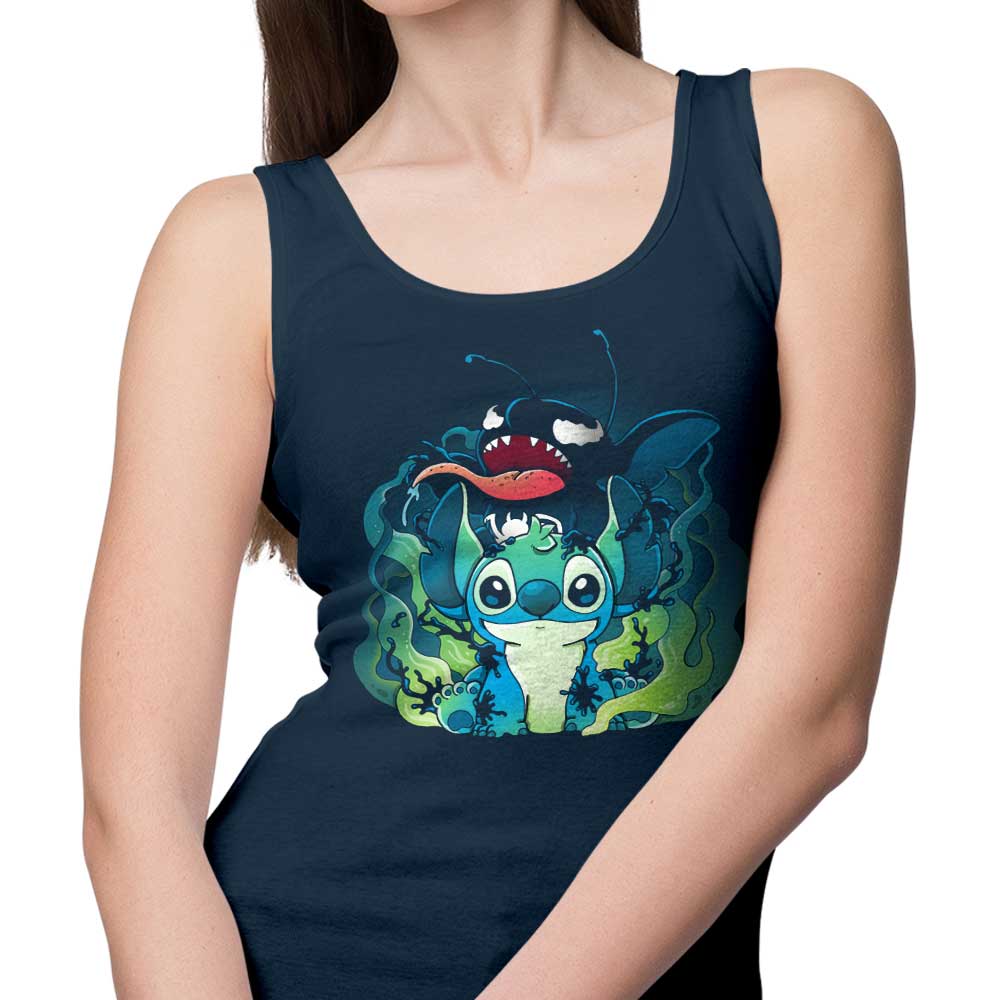 Unique Experimental Symbiote Design Tank Top for Trendy Wear