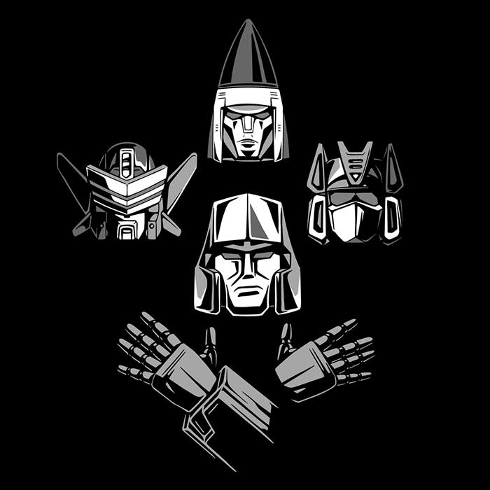 Stylish Bohemian Decepticon Men's V-Neck T-Shirt