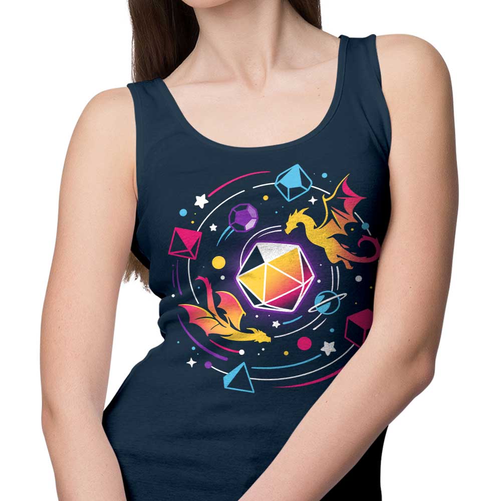 Solar System - Inspired Dragon Dice Tank Top by Snouleaf