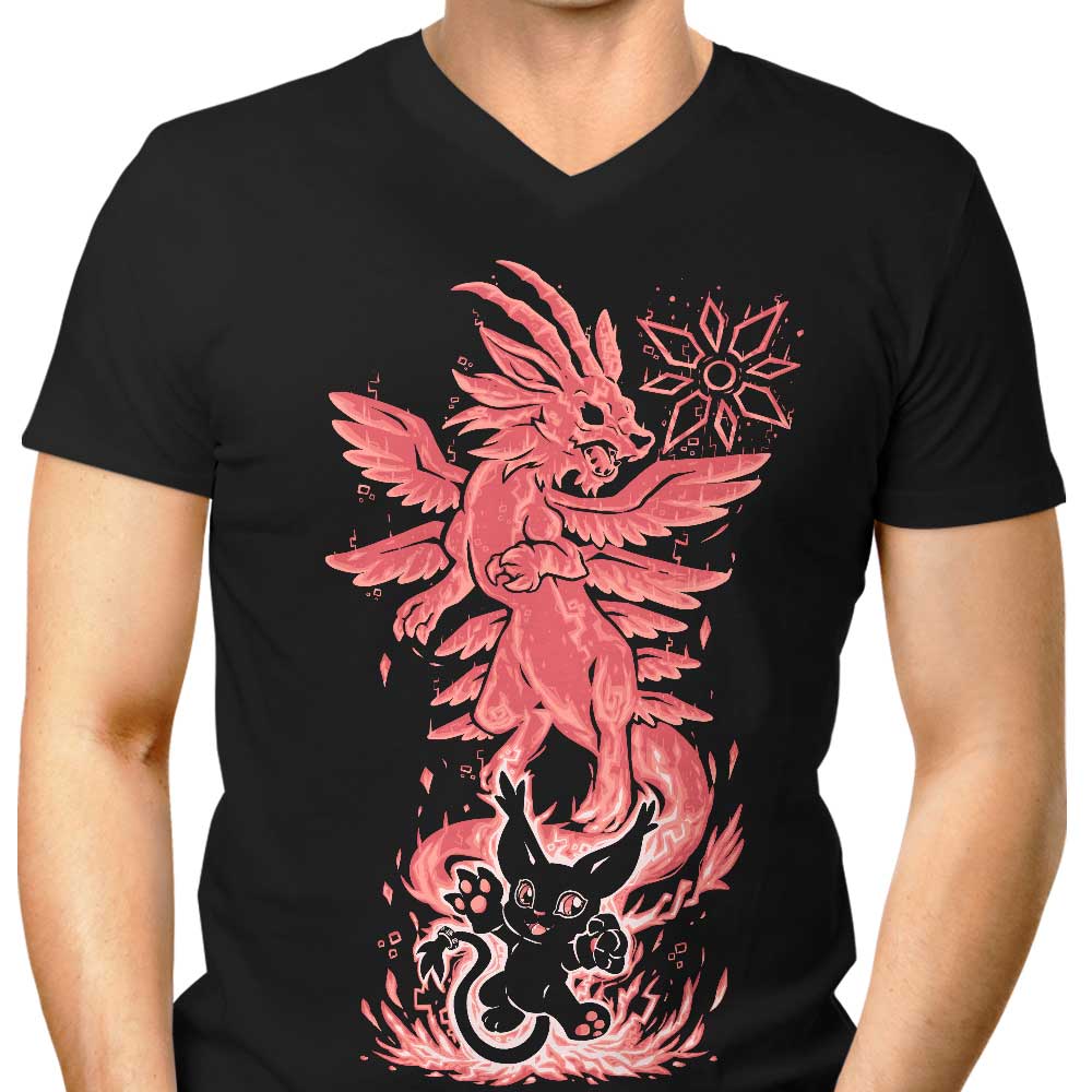 TechraNova Digital Light Within Men's V-Neck T-Shirt