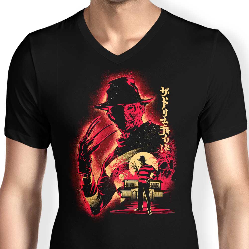 Hypertwenty Men's Stylish V-Neck 'Attack on Elm St.' T-Shirt